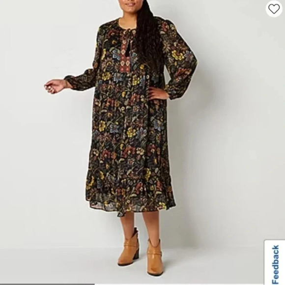 Frae Dresses & Skirts - Frye and Co. Long Sleeve Midi A-Line Dress